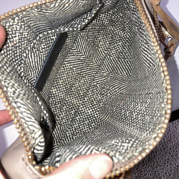 REBECCA MINKOFF TAUPE LEATHER GOLD STUD CROSSBODY BAG( ASIS) - Picture 11 of 16